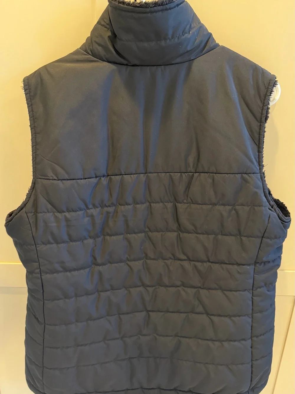 The North Face Black Quilted Fleece-Lined Vest - reversible